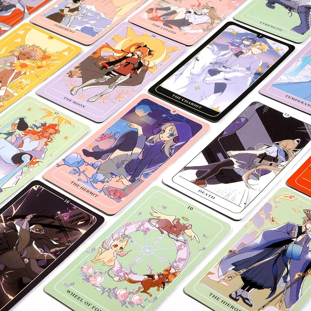10.3*6Cm Anime Tarot Deck Explore the Archetypes Symbolism and Magic in Anime Modern Anime Characters