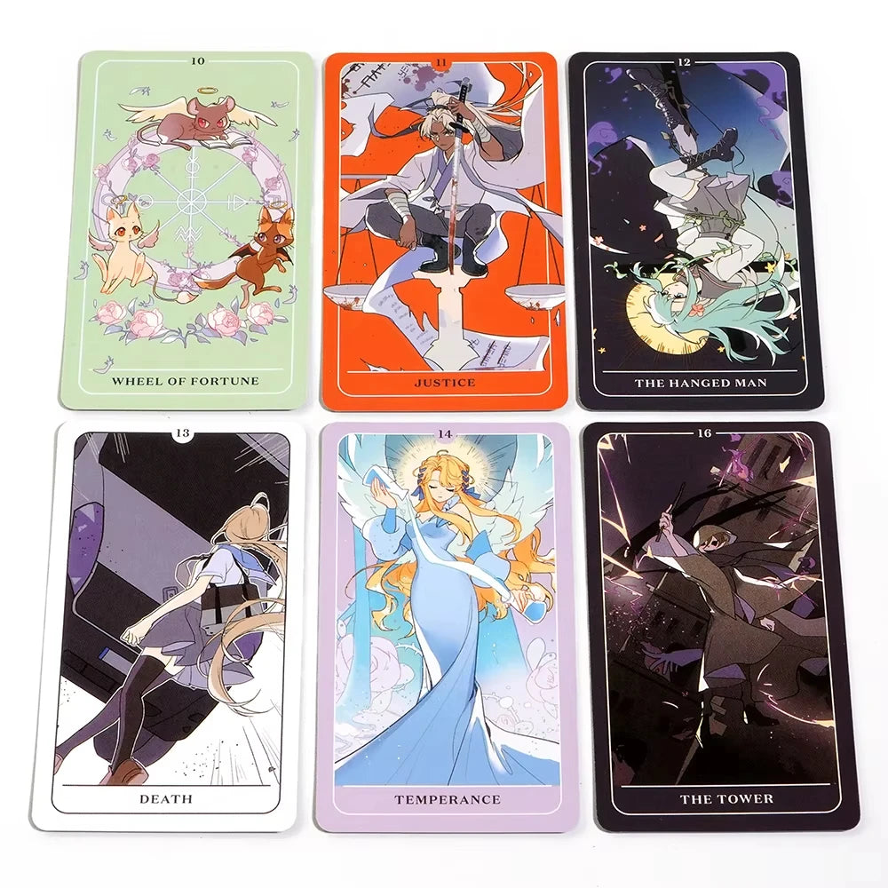 10.3*6Cm Anime Tarot Deck Explore the Archetypes Symbolism and Magic in Anime Modern Anime Characters