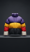 Layered streetwear puffer jacket oversized fit