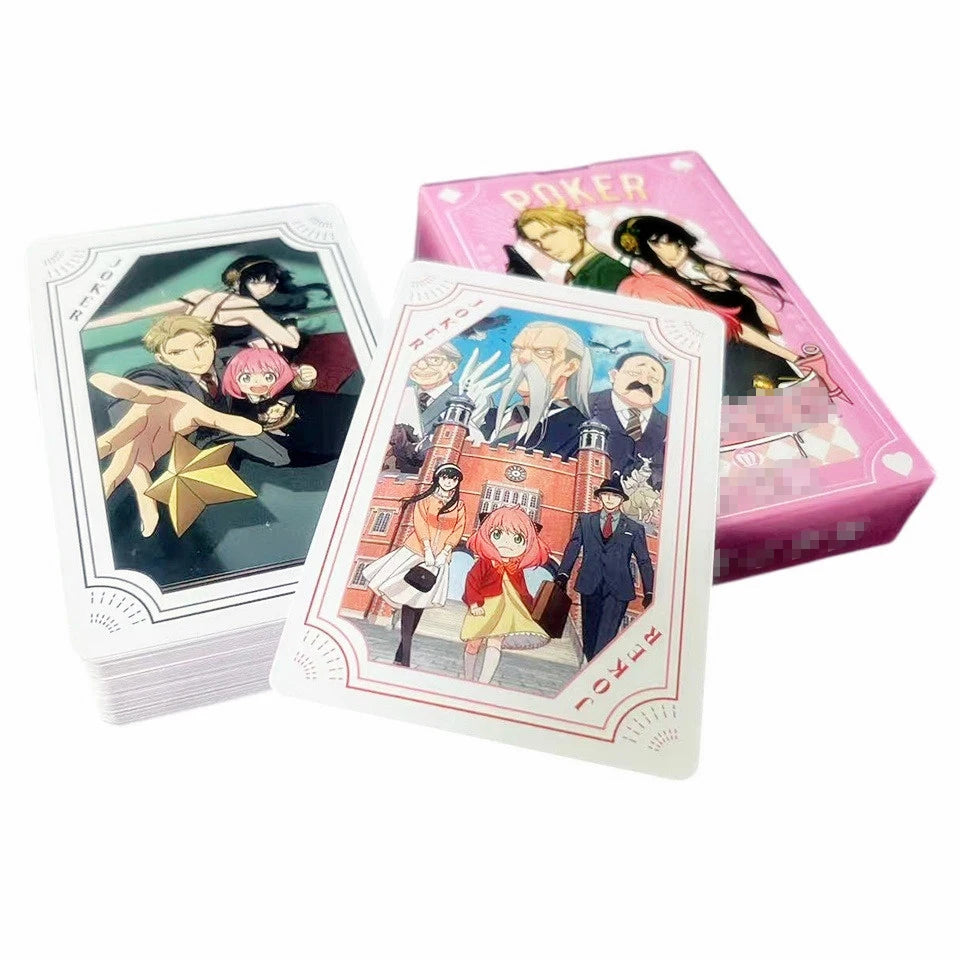Spy X Family Playing Cards Poker Board Games Anime Anya Child Kids Toys Children Toy Deck Card Game Manga Twilight Yor Forger