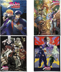4PC Jojo'S Bizarre Adventure Poster for Fans Kids Room Bedroom Wall Decor-Jojo'S Bizarre Adventure Anime Posters Canvas Prints Picture for Teen Boy Girls Gifts