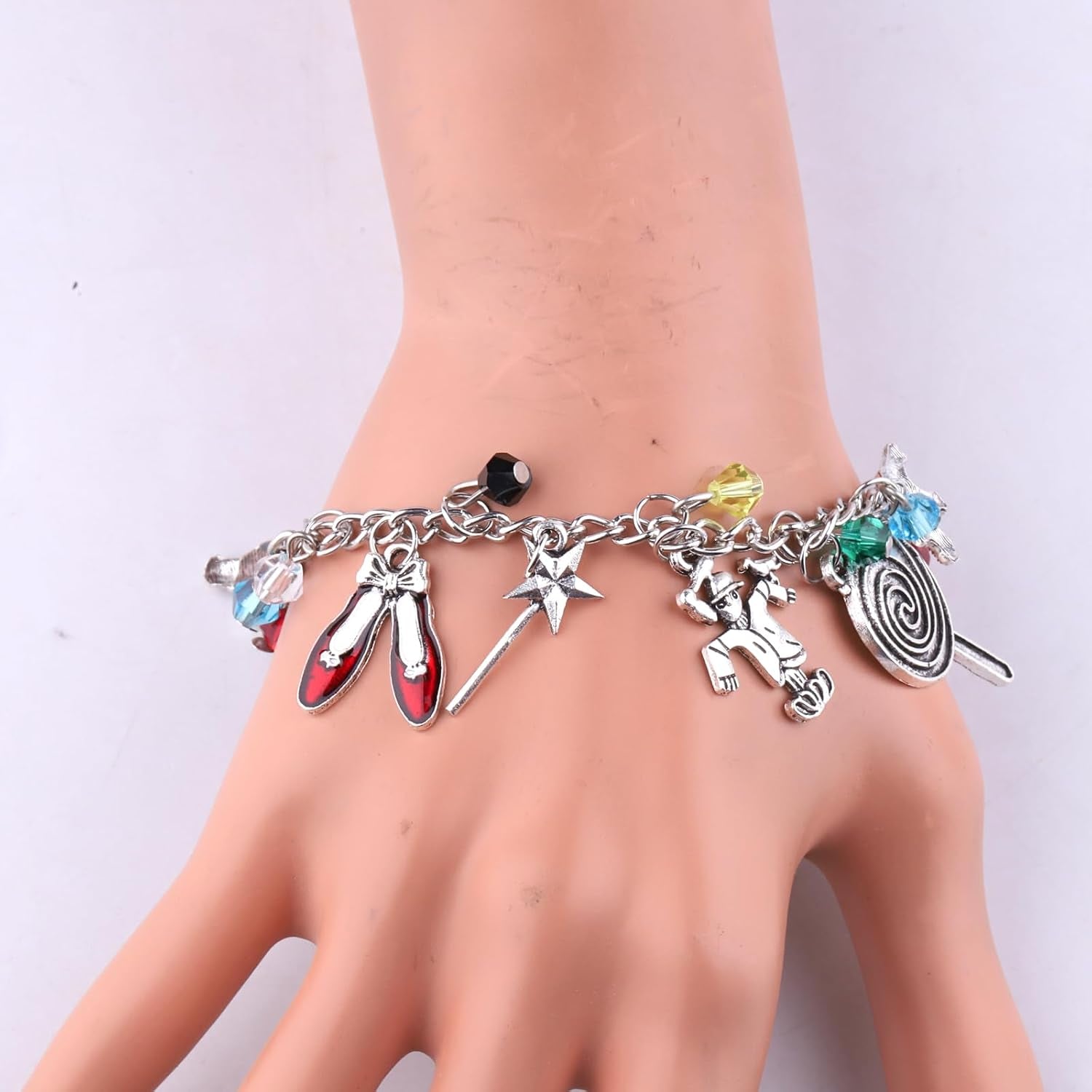 Princess Charm Bracelet Red Themed Inspired Jewelry Movie Character Gifts for Movie Lover Anime Gifts Cosplay Jewelry