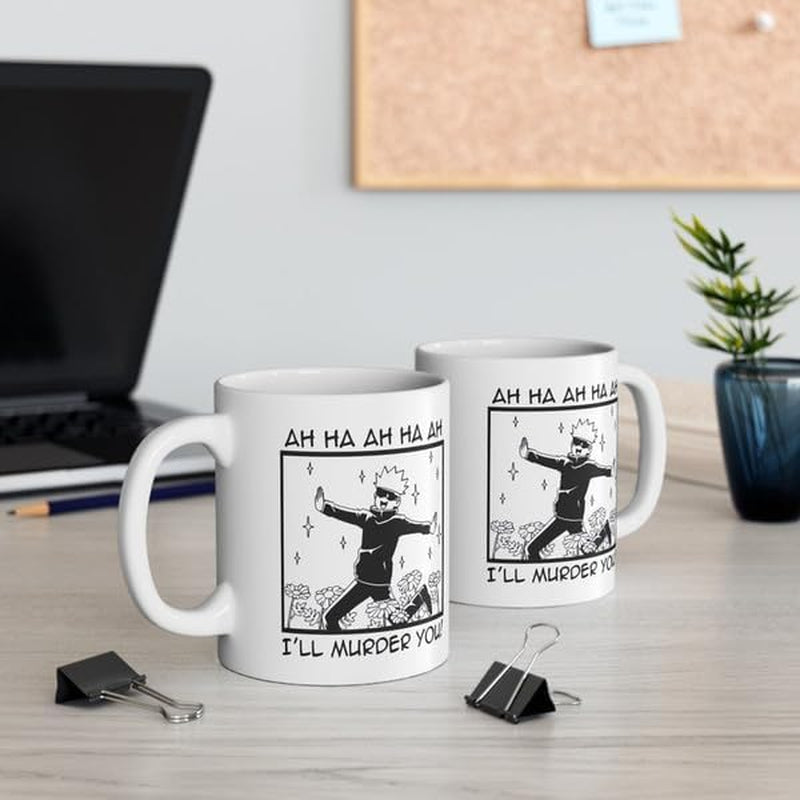 12 Oz Ceramic Mug Anime Cup Gojo Satoru Coffee for Anime Lovers Office Home Manga Gifts Accessories Hot and Cold Drinks Funny Manga Panel Character Design Gift for Him Her (Gojo Cute)