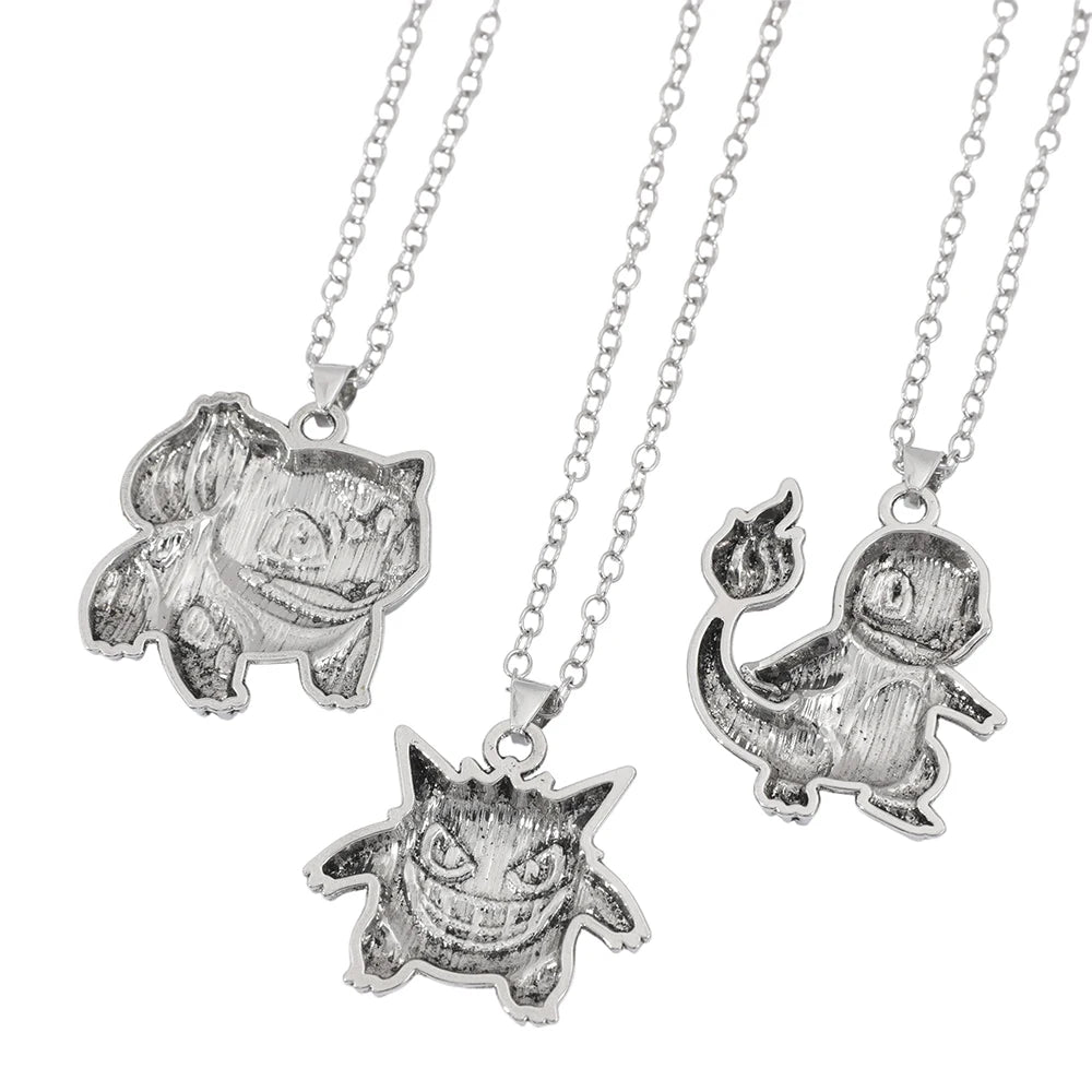 New Popular Anime Monster Bulbasaur, Charmander, Gengar Alloy Pendant Necklace