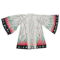 Summer Japanese Anime Shinobu Kocho Cosplay Costume for Women Butterfly Printing Big Sleeve Kimono Cardigan Hair Clip Ear Clip