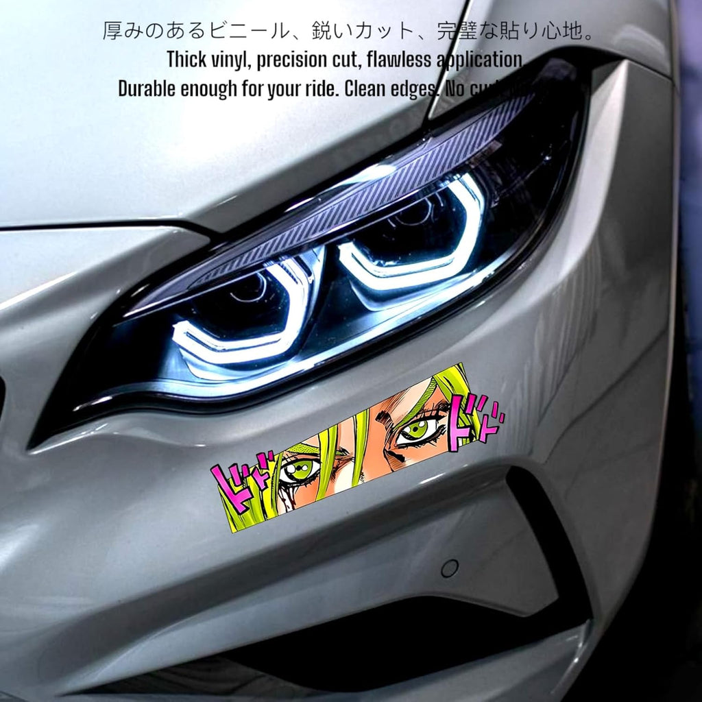 Jojo'S Bizarre Adventure Bruno Bucciarati Anime Vinyl Car Decal | Jojo Sticker Waterproof Removable Laptop Car Accessory | Anime Car Decor Vinyl Transfer Sticker for Fans and Collectors (STONEFREE)