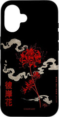Higanbana or Red Spider Lily in 90S Harajuku Aesthetic Style Case for Iphone 16