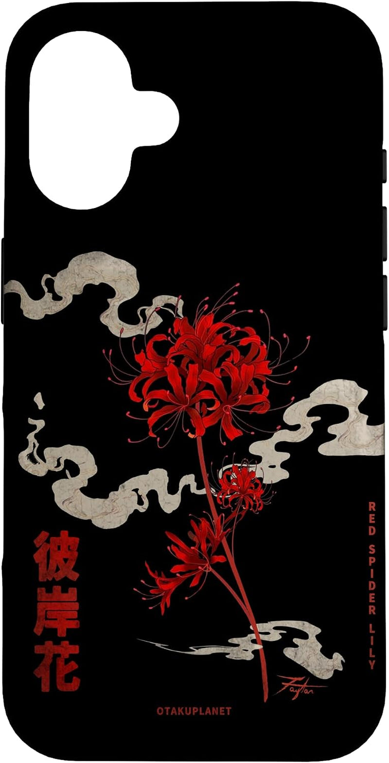 Higanbana or Red Spider Lily in 90S Harajuku Aesthetic Style Case for Iphone 16