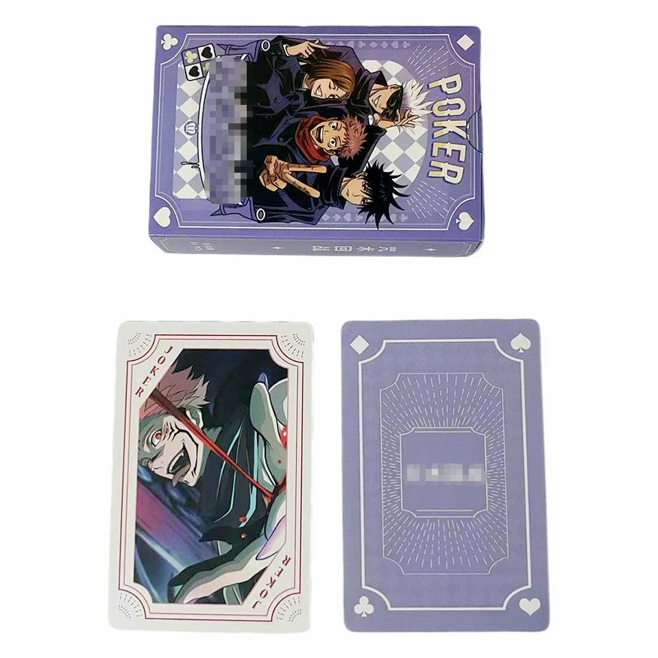 Jujutsu Kaisen Playing Poker Cards Board Games Anime Itadori Yuji Child Kids Toys Children Toy Deck Card Game Set Megumi Satoru
