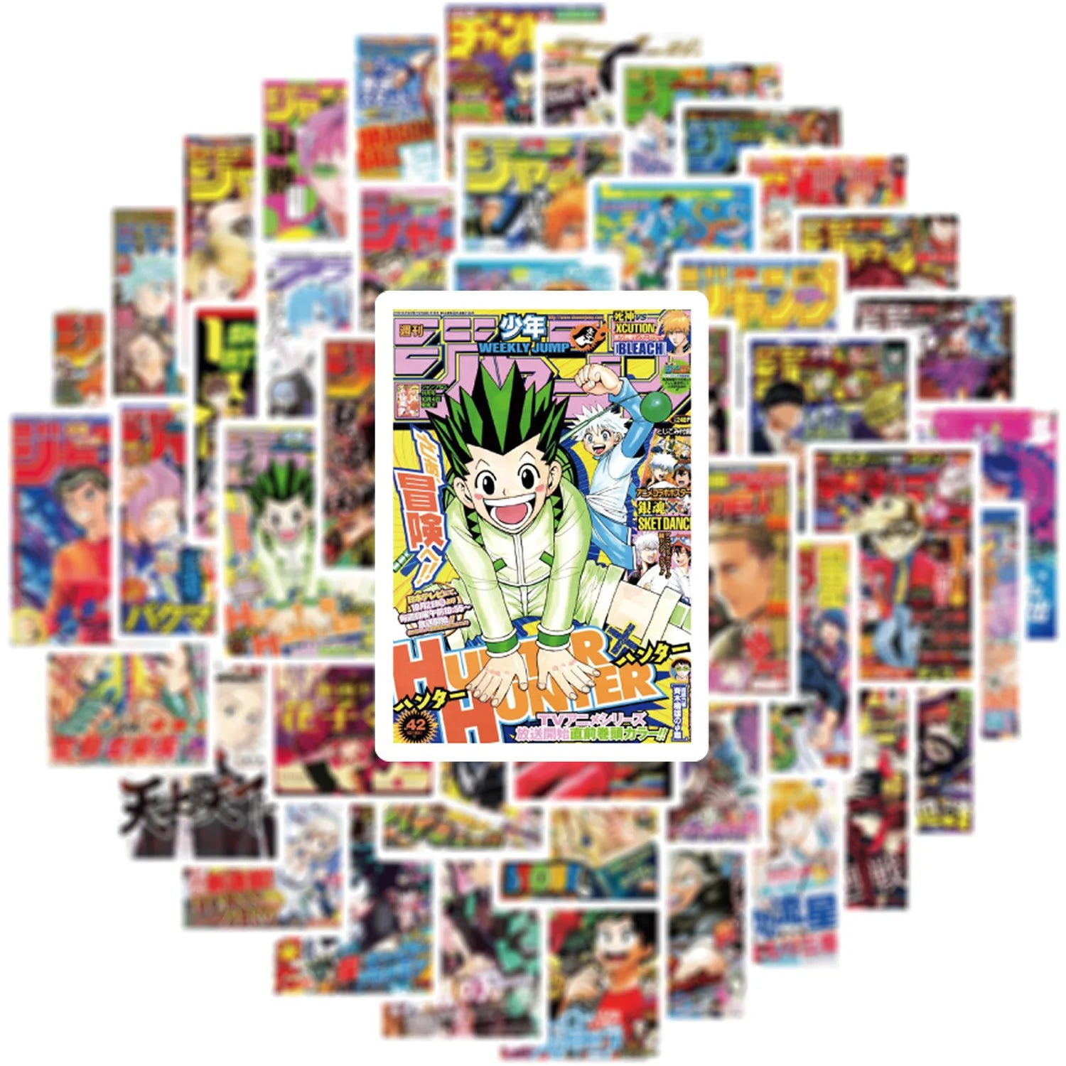 50Pcs Anime Poster Stickers Mixed Sticker Pack Cute Laptop Skin Waterproof Phone Case Guitar Skateboard Decorative Stickers