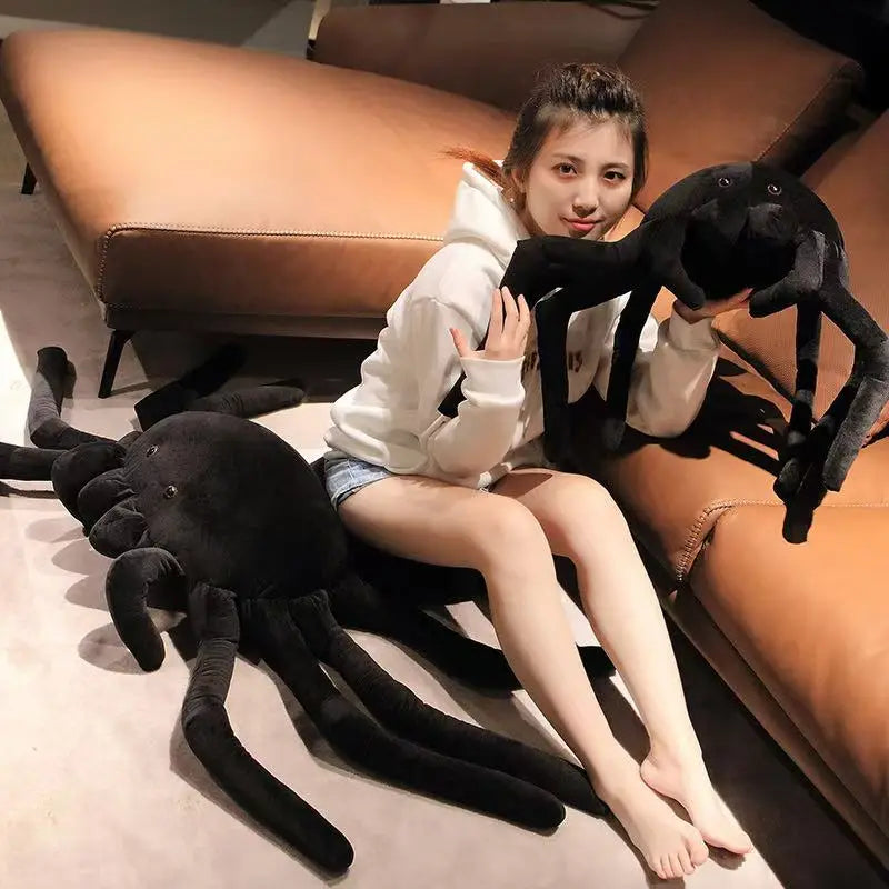 Black Spider Doll Plush Toy Handmade Doll Cartoon Anime Cute Pillow Cushion Home Decoration Children'S Birthday Gift Toy