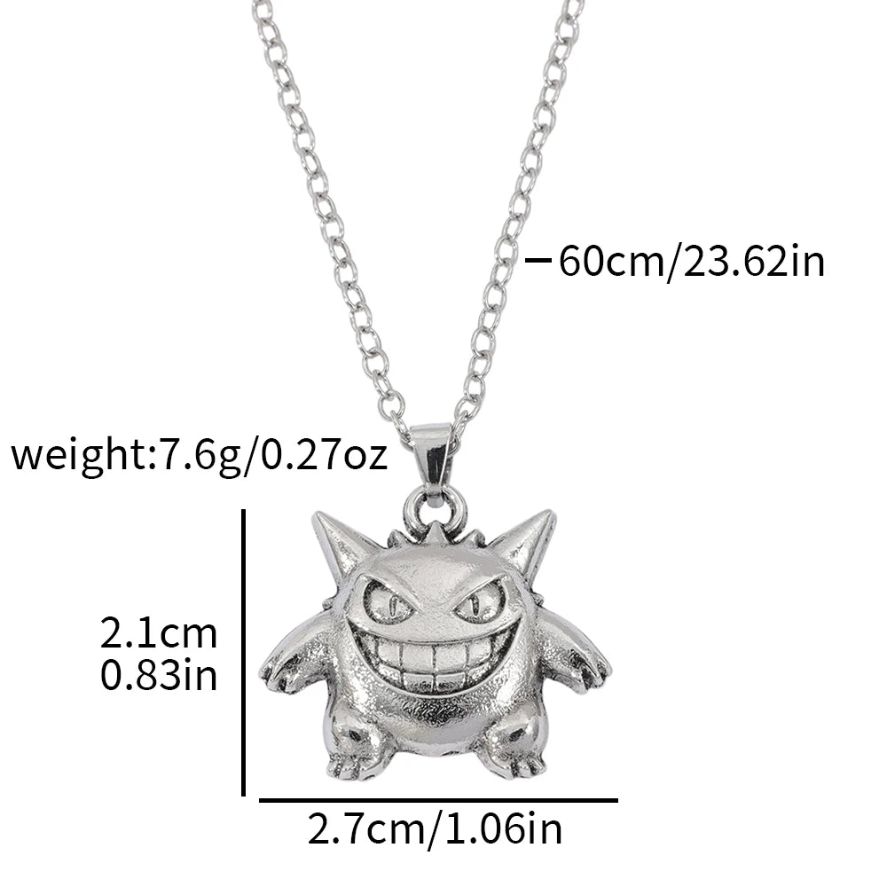 New Popular Anime Monster Bulbasaur, Charmander, Gengar Alloy Pendant Necklace