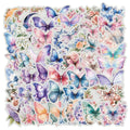 50PCS Butterfly Waterproof Stickers DIY Water Cup Stickers Mobile Phone Case Decoration Cute Stickers