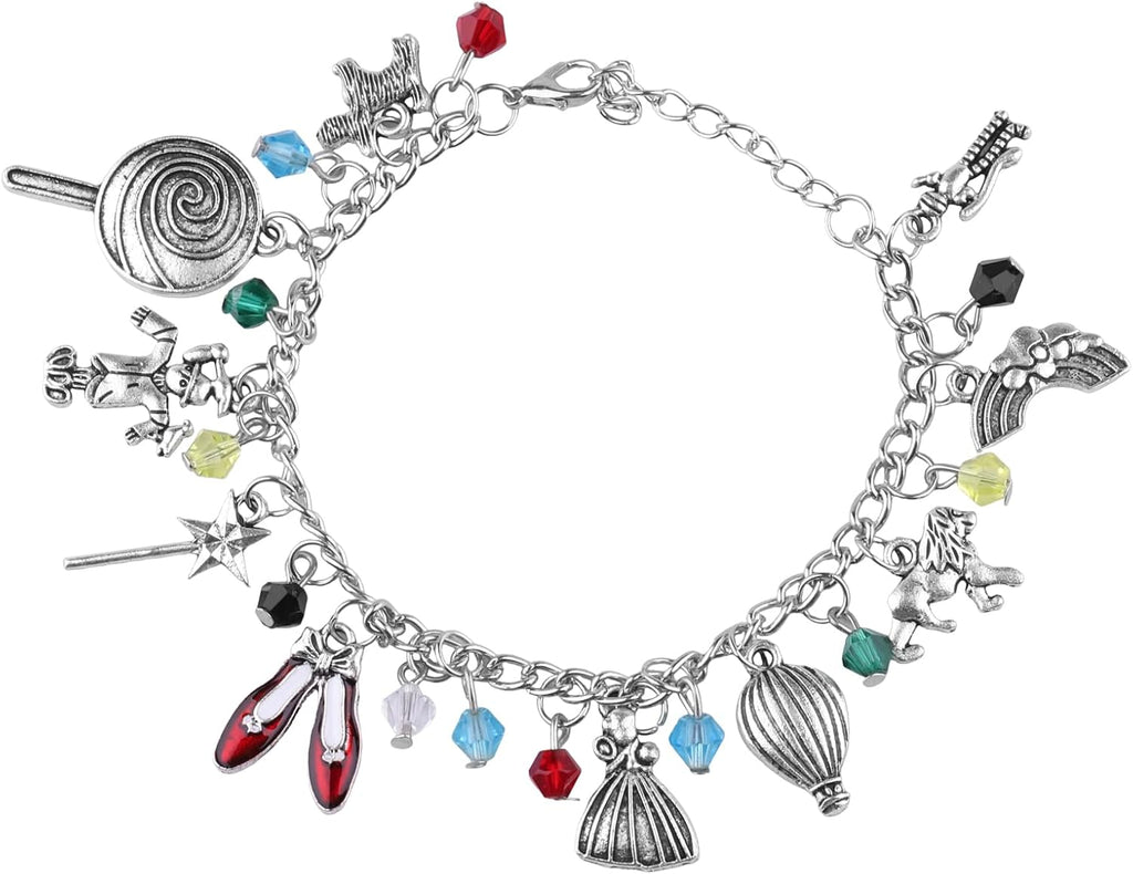 Princess Charm Bracelet Red Themed Inspired Jewelry Movie Character Gifts for Movie Lover Anime Gifts Cosplay Jewelry
