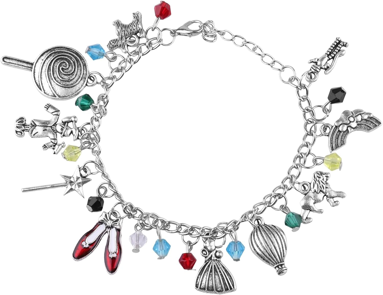 Princess Charm Bracelet Red Themed Inspired Jewelry Movie Character Gifts for Movie Lover Anime Gifts Cosplay Jewelry