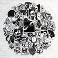 Gothic Stickers, 50 Pcs Skull Vinyl Sticker Pack, Waterproof Skeleton Stickers for Laptops, Water Bottles, Phone Case