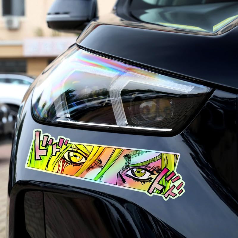 Jojo'S Bizarre Adventure Bruno Bucciarati Anime Vinyl Car Decal | Jojo Sticker Waterproof Removable Laptop Car Accessory | Anime Car Decor Vinyl Transfer Sticker for Fans and Collectors (STONEFREE)