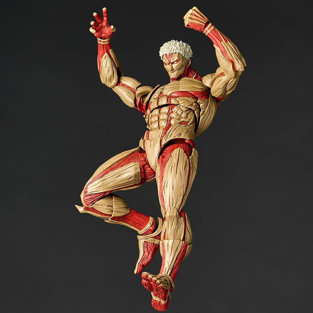 Reiner Braun Action Figure Movable Joints Anime Figures Statue with Interchangeable Accessories Fighting Titan Form Eren Jaeger Figurine Collectible 6.7IN
