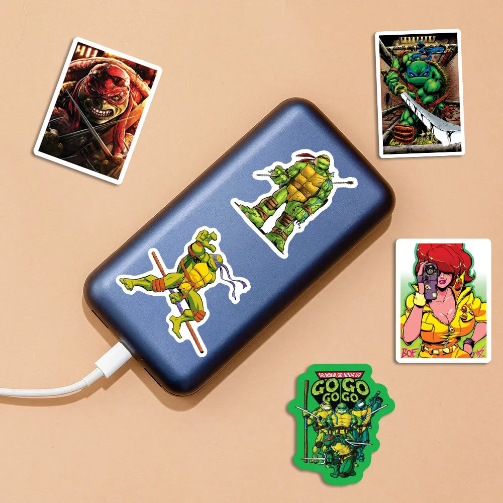 50Pcs Teenage Mutant Ninja Turtles Stickers April O'Neill&Additional Voices Stickers Phone Case Water Bottle Stickers