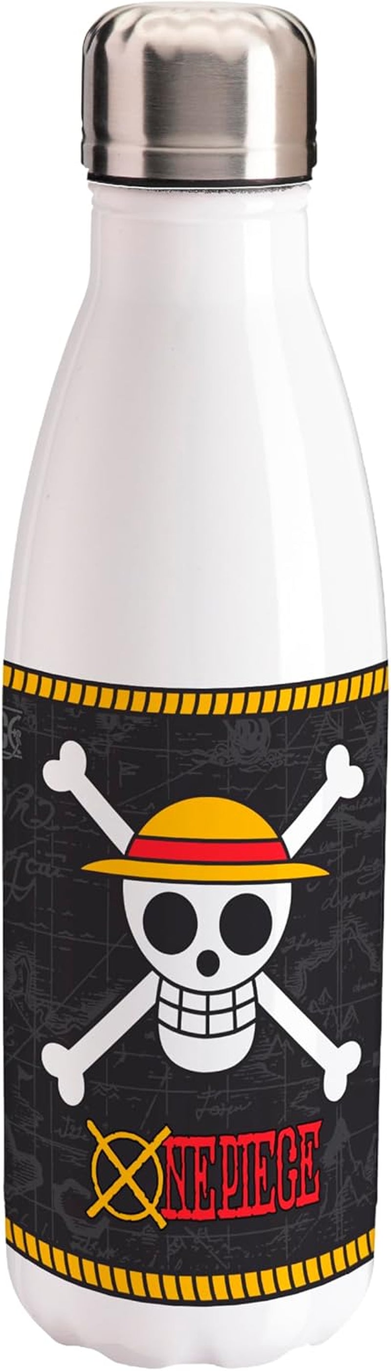 One Piece Straw Hat Pirates Water Bottle 16.9 Fl Oz Anime Manga Drinkware Home & Kitchen Merch Gift