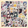 60Pcs Cute Cartoon Anime Demon Slayer Anime Stickers Decoration Laptop Phone Suitcase Notebook Label Stationery Sticker