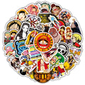 50/100Pcs Anime One Piece Stickers Notebook Motorcycle Skateboard Laptop Mobile Phone Case Cartoon Luffy Sticker for Kids Toy