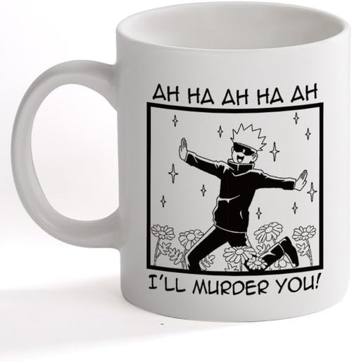 12 Oz Ceramic Mug Anime Cup Gojo Satoru Coffee for Anime Lovers Office Home Manga Gifts Accessories Hot and Cold Drinks Funny Manga Panel Character Design Gift for Him Her (Gojo Cute)