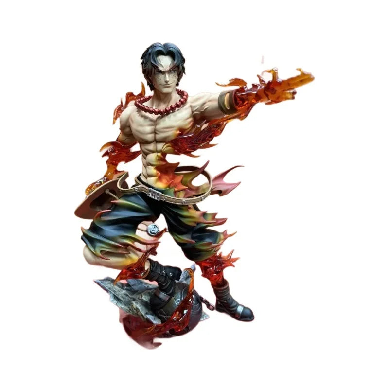 One Piece Flower Ace Flame Smile Figure Collectible Toy Desktop Decoration Unisex Holiday Gift Anime Themed Collectibles