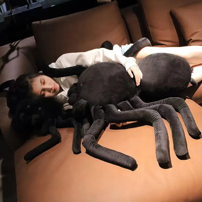Black Spider Doll Plush Toy Handmade Doll Cartoon Anime Cute Pillow Cushion Home Decoration Children'S Birthday Gift Toy