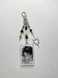 Anime Choso Keychains Spiral Star Cross Beaded Keyring Charms Aesthetic Handbag Pendant Key Pendant Christmas Cosplay Gift