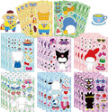 Cute Anime Stickers for Teen, 32 Sheets Make Your Own Cartoon Face Stickers, Teens Girls Boys, Classroom Rewards, Art Craft Party Supplies