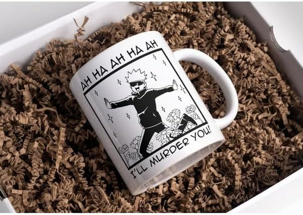 12 Oz Ceramic Mug Anime Cup Gojo Satoru Coffee for Anime Lovers Office Home Manga Gifts Accessories Hot and Cold Drinks Funny Manga Panel Character Design Gift for Him Her (Gojo Cute)