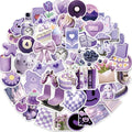 56PCS Purple Stickers Decals, Purple Aesthetic Graffiti Vinyl Stickers for Laptop Water Bottle Bike Phone