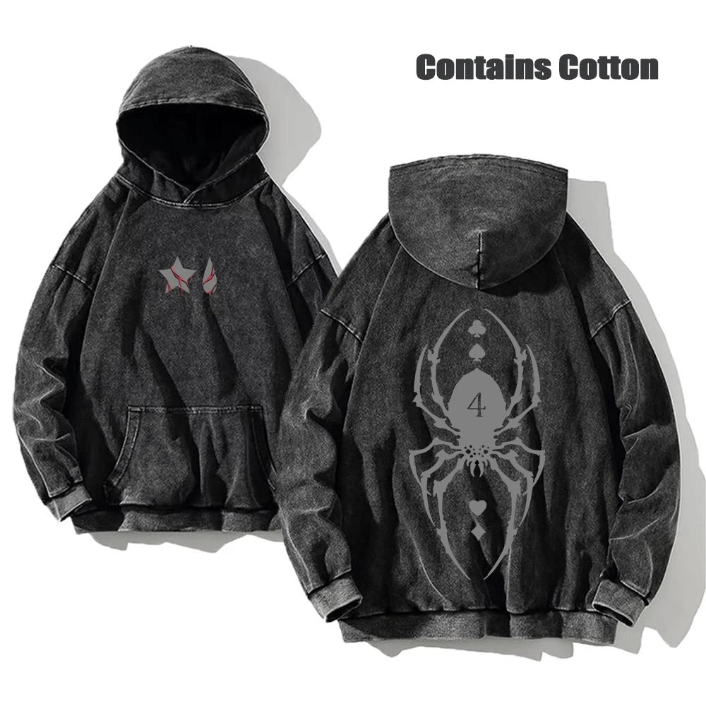 Hunter X Hunter Washed Hoodies Manga Printed Hoodie