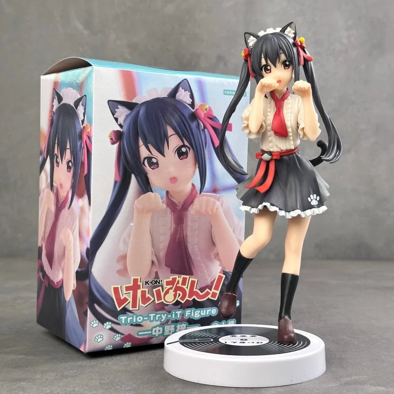 K-On! Cat-Themed Azusa Nakano & Yui Hirasawa Cute Anime Girl Figure Model Ornaments Toy Wholesale