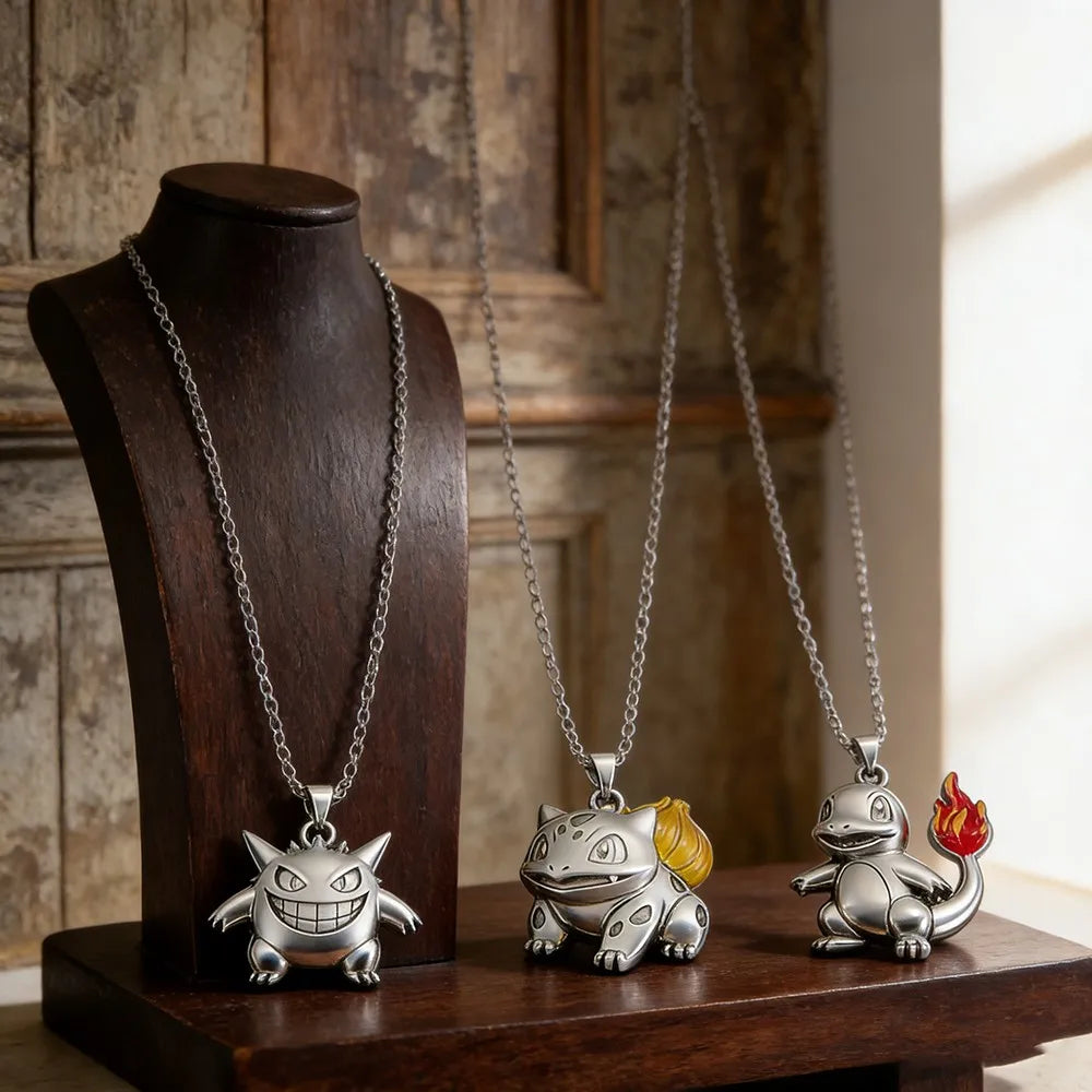 New Popular Anime Monster Bulbasaur, Charmander, Gengar Alloy Pendant Necklace