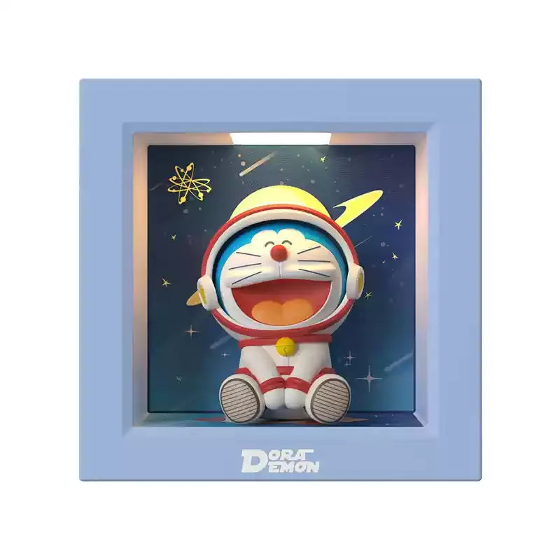 Authentic Doraemon Desktop Photo Frame Atmosphere Night Light Lamptoy Figure Officially Licensed Anime Themed Accessory