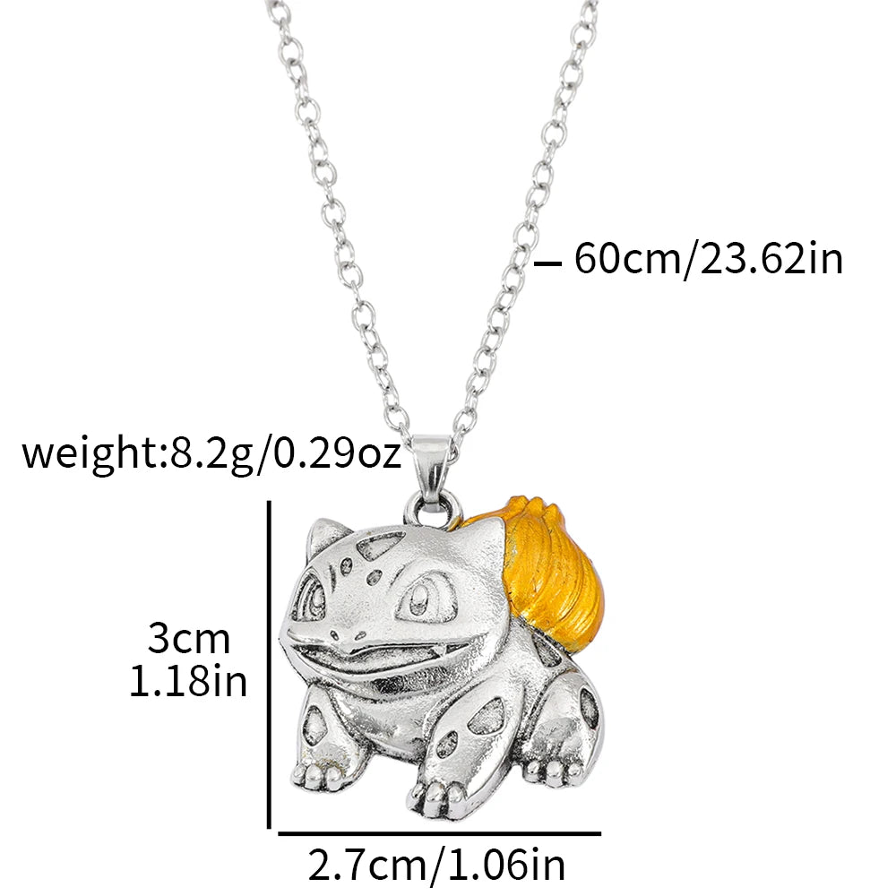 New Popular Anime Monster Bulbasaur, Charmander, Gengar Alloy Pendant Necklace