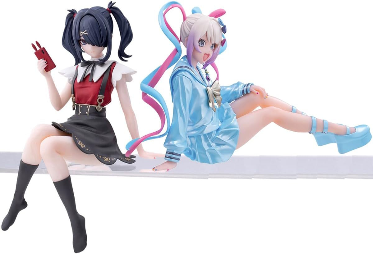 Kangel Figures Ame-Chan Anime Illustration Figure Anime Original Painting Character Figure Sitting Figurine Desktop Ornaments Collections 2PCS