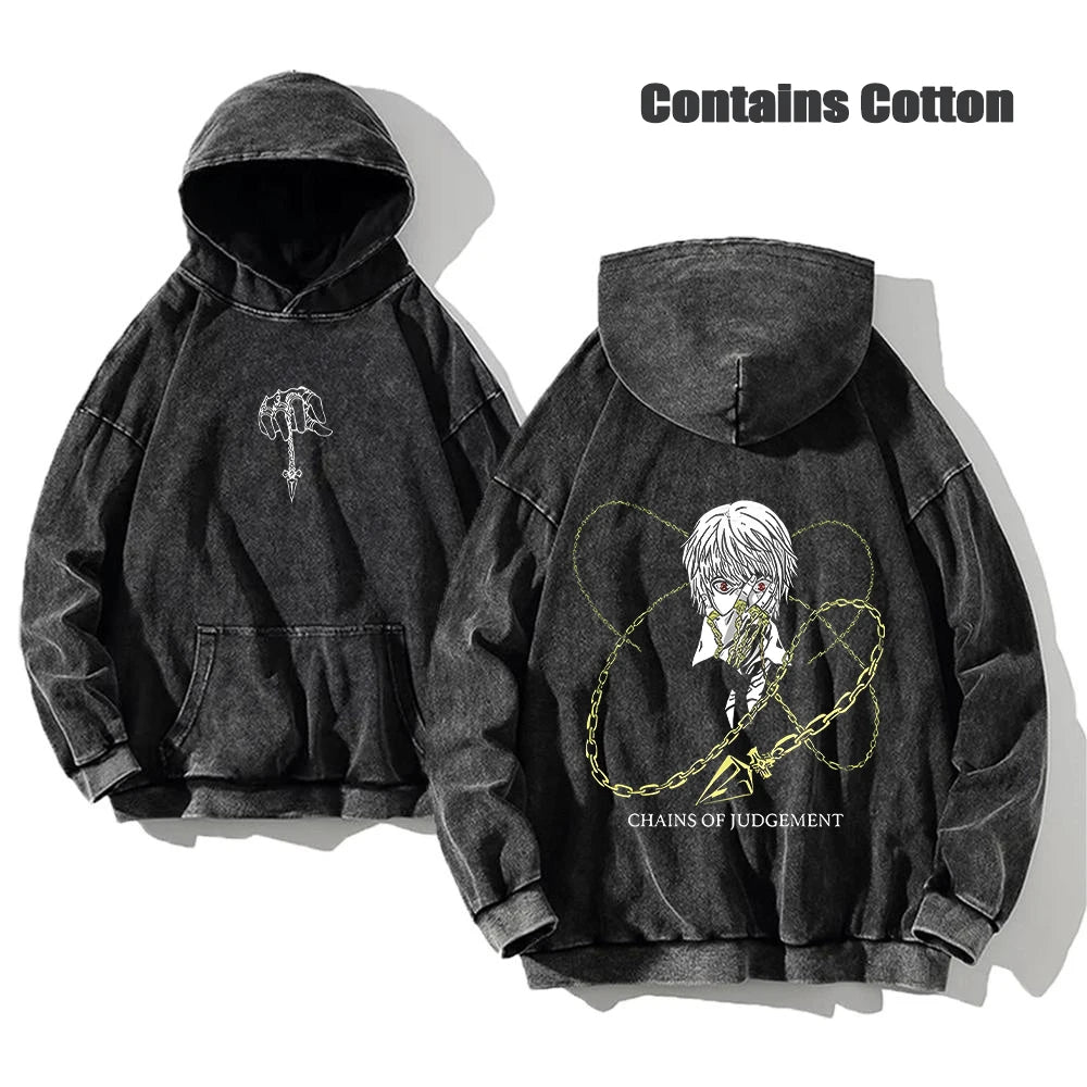 Hunter X Hunter Washed Hoodies Manga Printed Hoodie