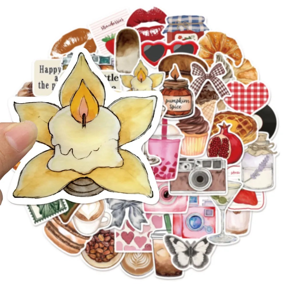 50PCS Pinterest Inspired Aesthetic Fun Graffiti Stickers DIY Luggage Speaker Water Cup Notebook Waterproof Stickers