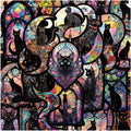 10/30/50Pcs Dark Gothic Black Cat Cartoon Stickers Aesthetic Graffiti Sticker Phone Suitcase Laptop Cool Tarot Waterproof Decals