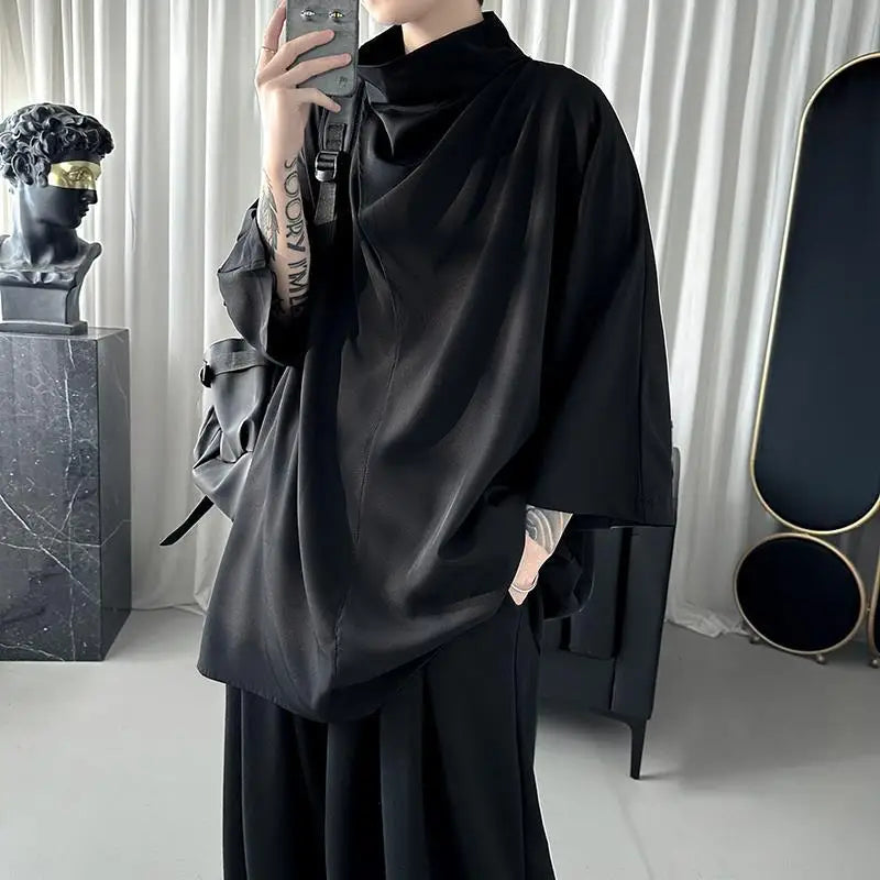 Y2K Black Harajuku Techwear Men'S Clothing Stylish Gothic Punk Hip Hop Streetwear Creative Men'S T Shirts Japanese Anime Clothes