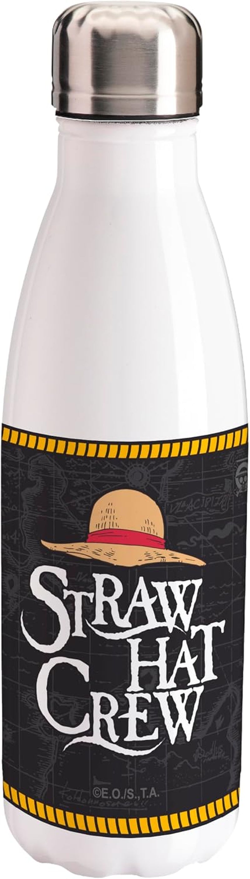 One Piece Straw Hat Pirates Water Bottle 16.9 Fl Oz Anime Manga Drinkware Home & Kitchen Merch Gift