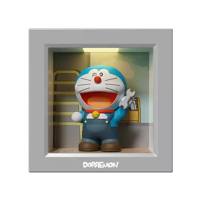 Authentic Doraemon Desktop Photo Frame Atmosphere Night Light Lamptoy Figure Officially Licensed Anime Themed Accessory