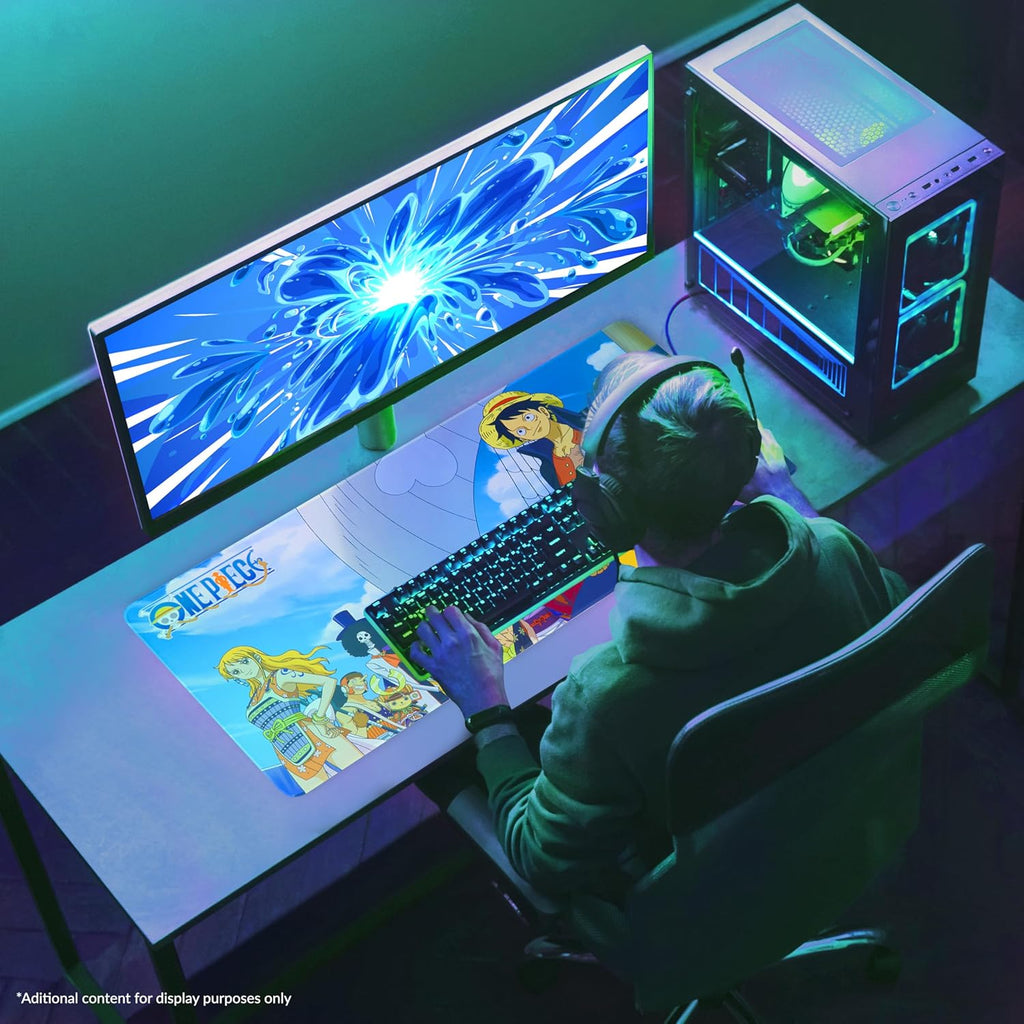 Gaming Desk Mat for Teens, Adults, 31.5 X 13.8” Non-Slip Surface, Anime Mouse Pad, Desk Decor, Gaming Mousepad, Gifts for Gamers (Multi )