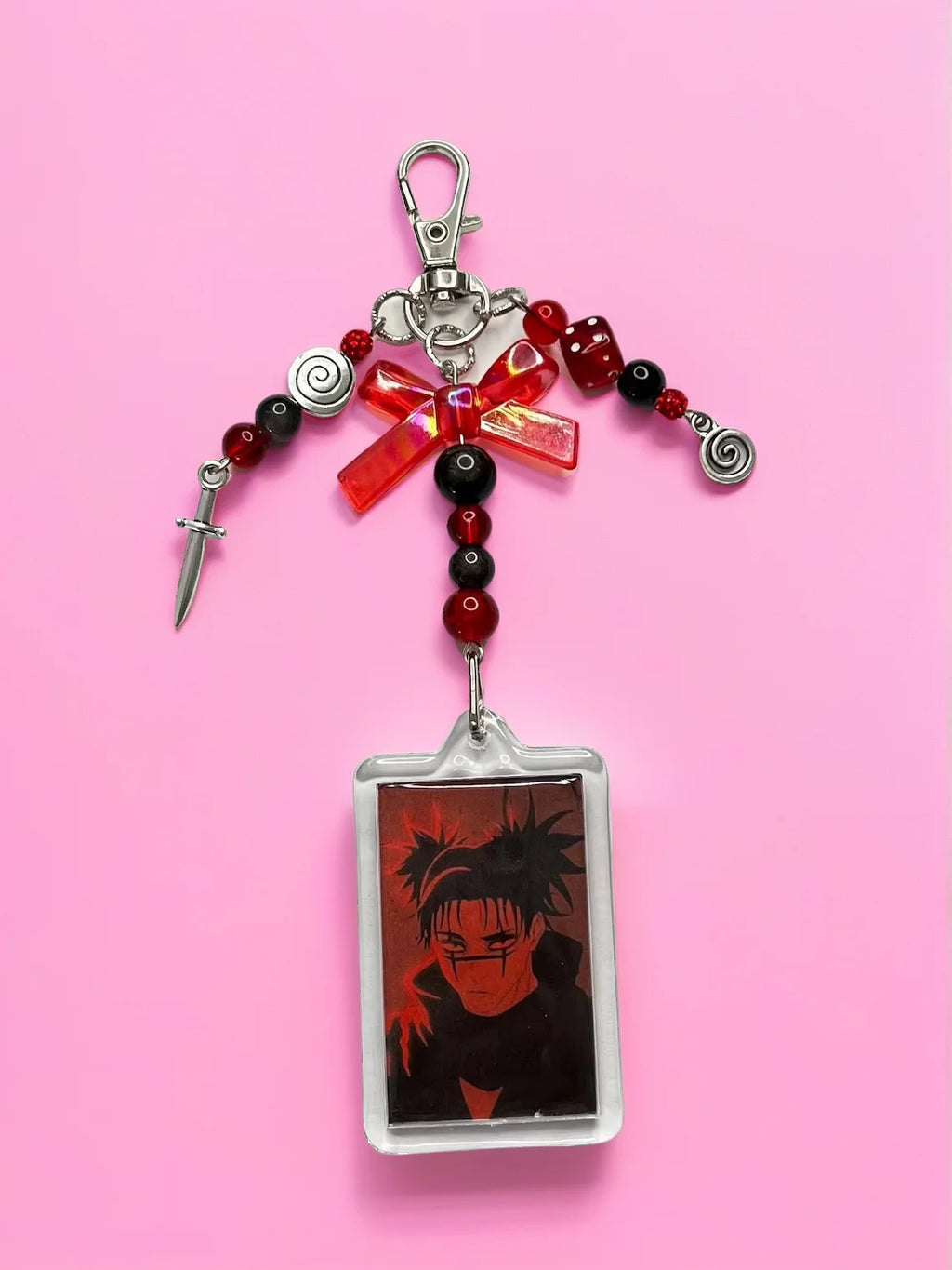 Anime Choso Keychains Spiral Star Cross Beaded Keyring Charms Aesthetic Handbag Pendant Key Pendant Christmas Cosplay Gift