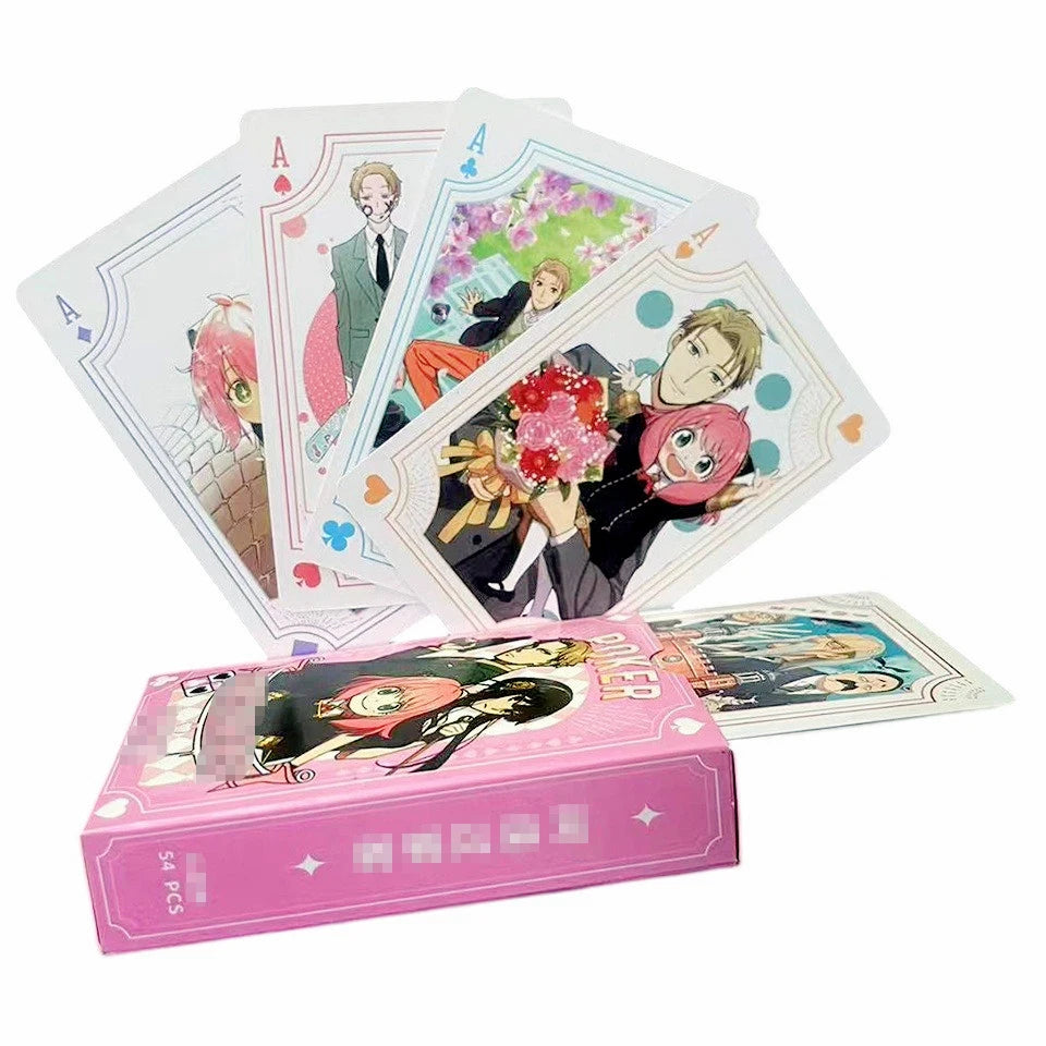 Spy X Family Playing Cards Poker Board Games Anime Anya Child Kids Toys Children Toy Deck Card Game Manga Twilight Yor Forger