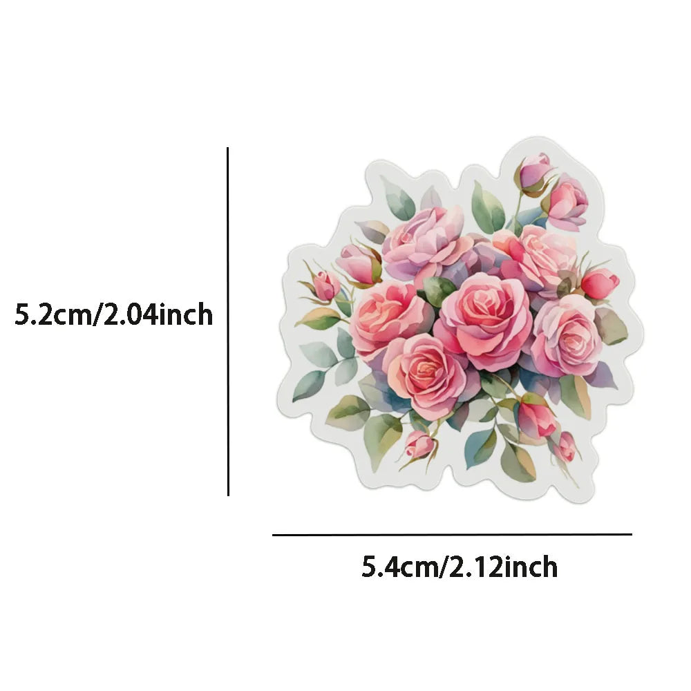 50PCS Butterfly Waterproof Stickers DIY Water Cup Stickers Mobile Phone Case Decoration Cute Stickers