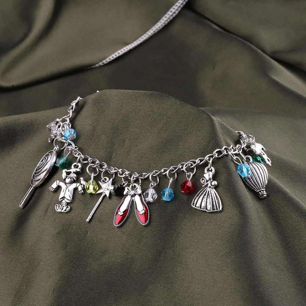 Princess Charm Bracelet Red Themed Inspired Jewelry Movie Character Gifts for Movie Lover Anime Gifts Cosplay Jewelry